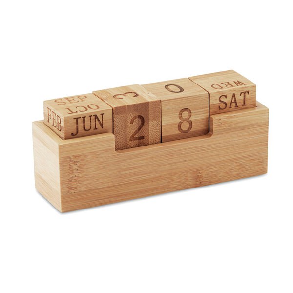 KARENDA Calendrier en bambou - GiftRetail MO9404