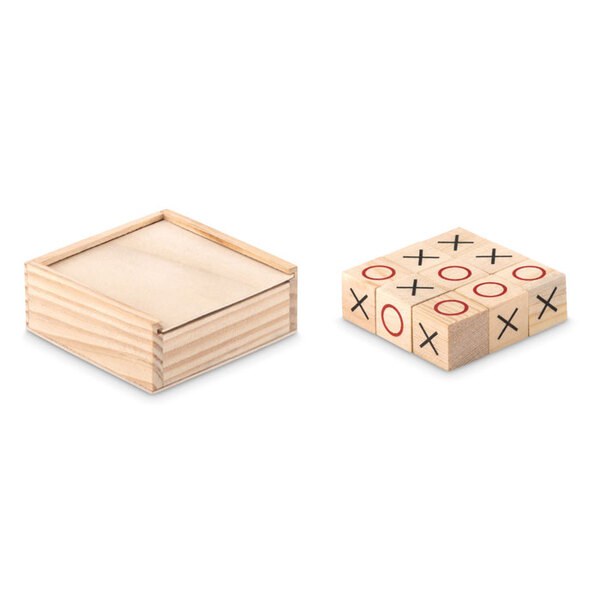 TIC TAC TOE Jeu de morpion en bois - GiftRetail MO9493