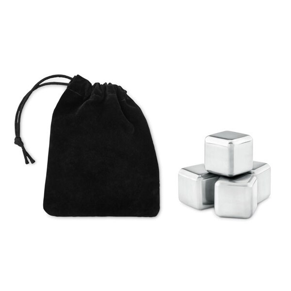 ICY Set  4 glaçons en acier inox - GiftRetail MO9502