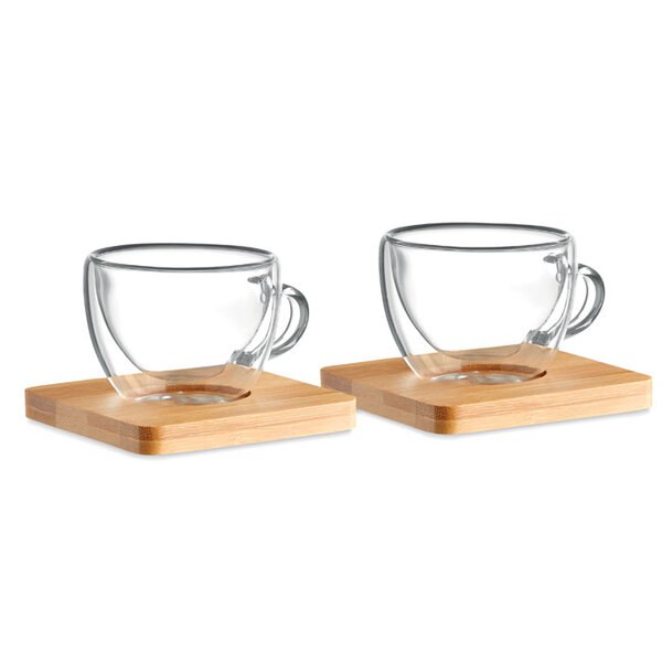 BELIZE 2 verres expresso double paroi - GiftRetail MO9709