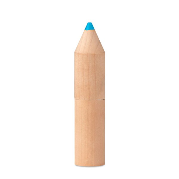 PETIT COLORET 6 crayons dans un étui en bois - GiftRetail MO9875