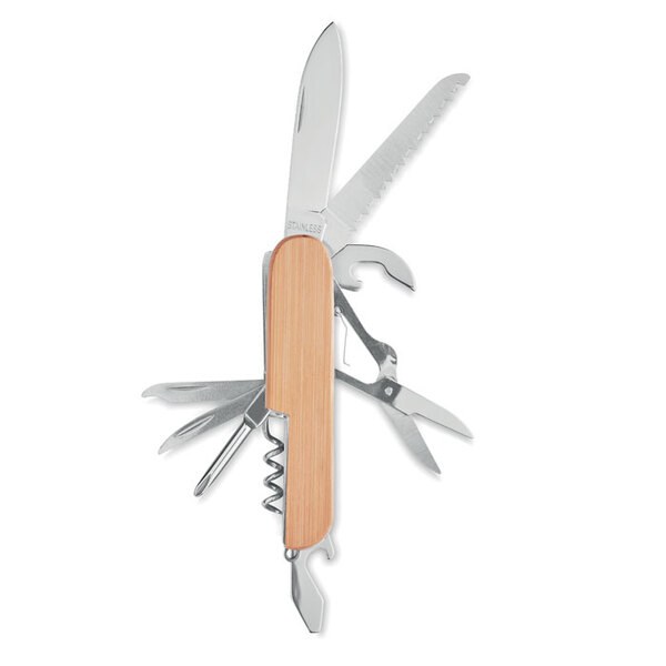 LUCY LUX Couteau multi outils en bambou - GiftRetail MO9934