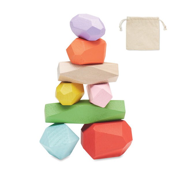 DOLMEN 8 Pieces en bois empilables - GiftRetail MO6710
