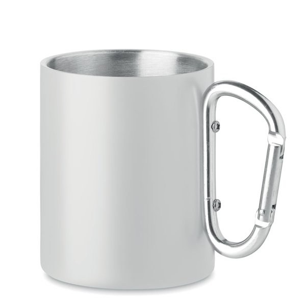 AROM Mug en métal anse mousqueton - GiftRetail MO6918