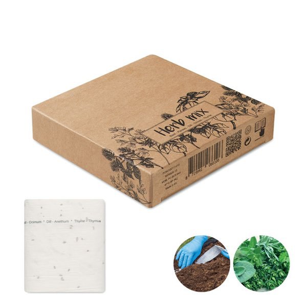ROLL 3 Meter Herb Seed Tape with Basil, Parsley, and More - GiftRetail MO6926