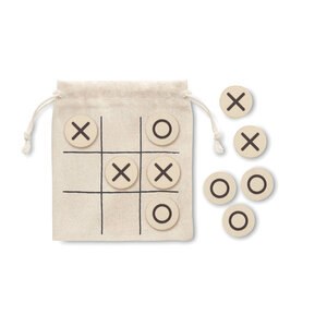 TOPOS Jeu de morpion en bois - GiftRetail MO6954
