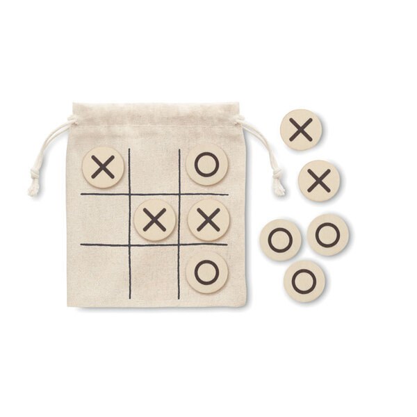 TOPOS Jeu de morpion en bois - GiftRetail MO6954