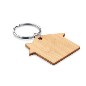 HOUSEBOO Porte-clés maison bambou - GiftRetail MO6979