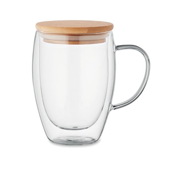 TIROL Mug en verre double paroi 300ml - GiftRetail MO2199