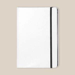 Goya 37088 - Carnet PU blanc avec bande élastique colorée COLORE