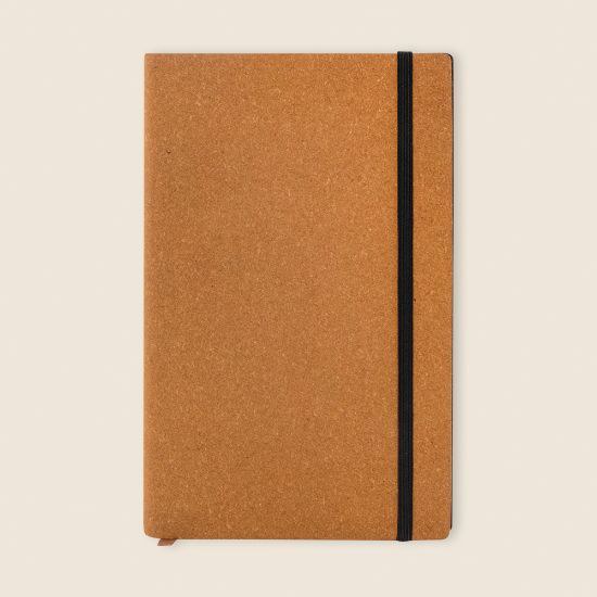 Goya 50663 - Carnet en cuir recyclé, 80 pages lignées, ruban marque-page, élastique NALE