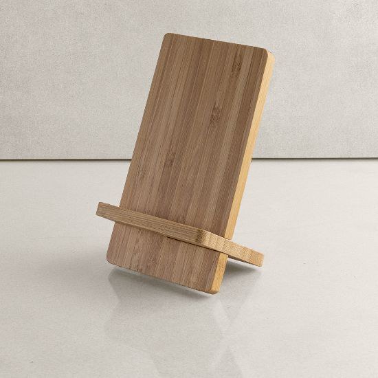 Goya 52521 - Support Téléphone Bambou avec Chargeur Sans Fil KONGUR