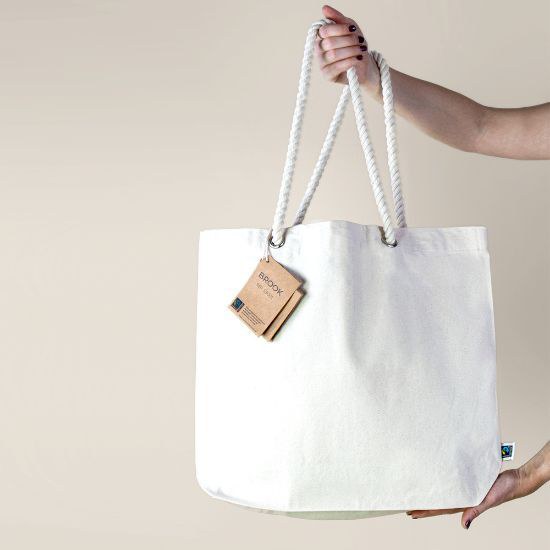 Fairtrade Natural Cotton Bag with Long Handles BROOK