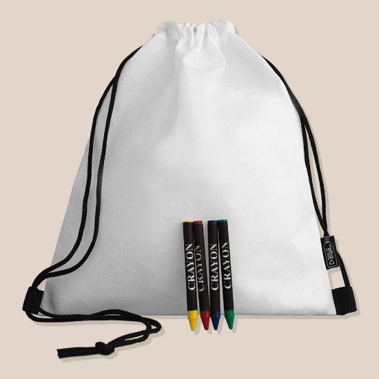 Sac à dos cordon en RPET avec crayons STROLL