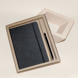 Goya 53586 - ECO RPET Notebook Set with Aluminum Pen NIGHTFALL