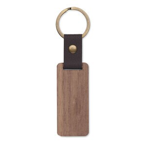 NAWKEY Porte-clés en noyer et PU - GiftRetail MO2369