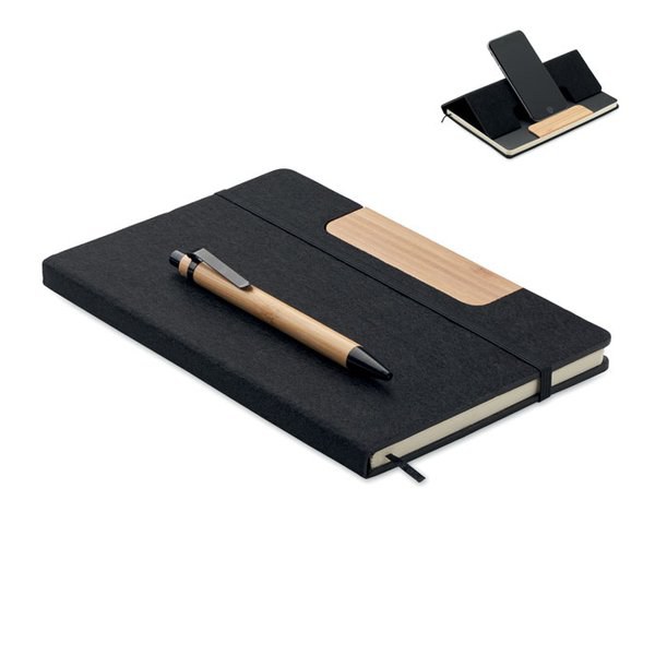 NOTEMIX Carnet A5 RPET et stylo - GiftRetail MO2390