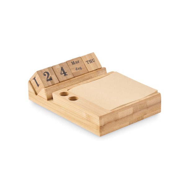 BOOTOP Calendrier de bureau en bambou
