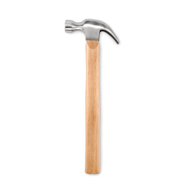 CRACKER Marteau à griffes en bois - GiftRetail MO2276