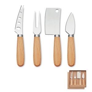 CAMEMBERT Set de 4 couteaux à fromage - GiftRetail MO2547