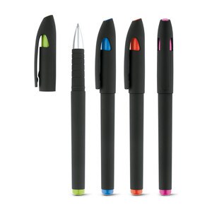 Soft touch ball pen with ABS cap and clip - Egotier 81148