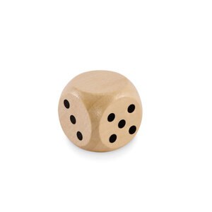 DADIN Dés en bois Schima 3cm dia - GiftRetail MO2613