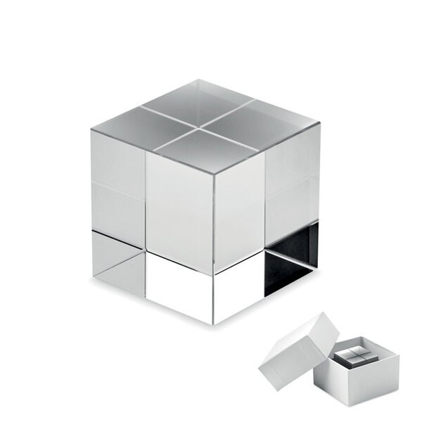 KUBEWARD Trophée en verre Cube - GiftRetail MO2656