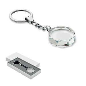 ROUNDWARD Porte-clés rond en verre - GiftRetail MO2657