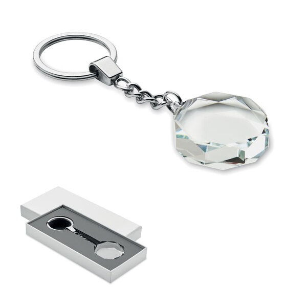 ROUNDWARD Porte-clés rond en verre