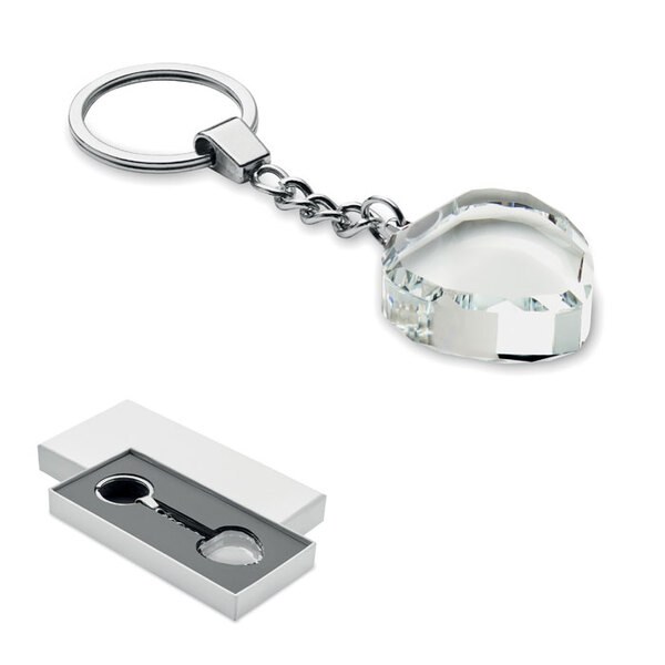 HEARTWARD Porte-clés cœur en verre - GiftRetail MO2658