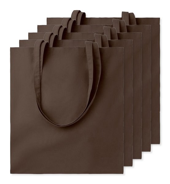 Pack de 5 GiftRetail MO9268 - COTTONEL COLOUR + Sac shopping coton 140gr/m²