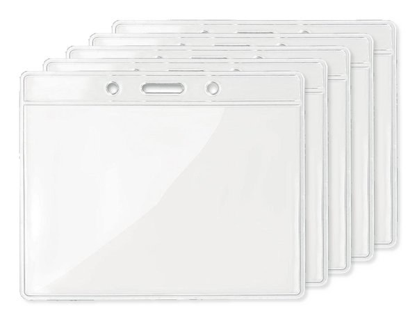 BADGY Porte-Badge Transparent 10x8 cm Pratique