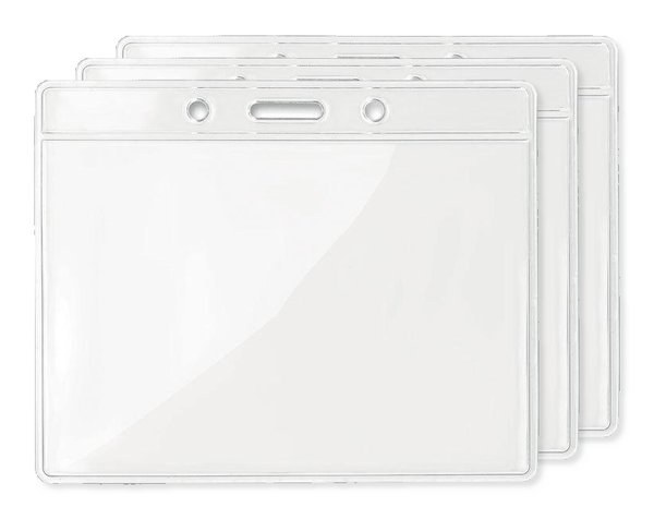 BADGY Porte-Badge Transparent 10x8 cm Pratique