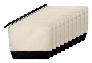 Pack de 100 GiftRetail MO9815 - KLEUREN Trousse en coton bicolore