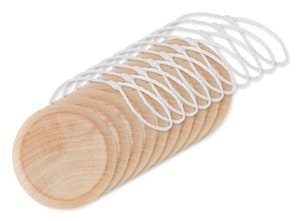 Pack de 100 GiftRetail KC2937 - NATUS Yo-Yo en Bois Naturel pour Enfants et Adultes