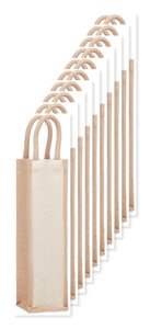 Pack de 100 GiftRetail MO6258 - CAMPO DI VINO Sac en jute pour une bouteille
