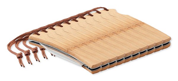 Pack de 100 GiftRetail MO6623 - MANSAN Couteau pliable en bambou