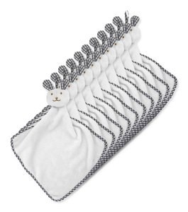 Pack de 100 GiftRetail MO9777 - HUG ME Serviette lapin en peluche