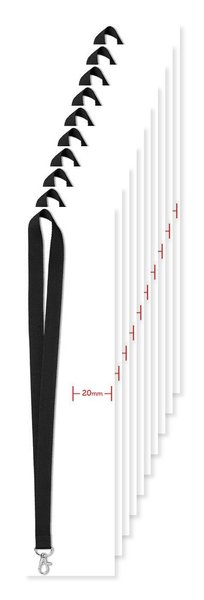 Pack de 100 GiftRetail MO9058 - SIMPLE LANY Tour de cou  20 mm