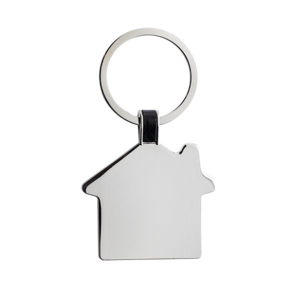 Porte-clés de maison en alliage de zinc recyclé RCS