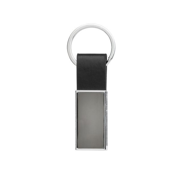 Porte-clés de luxe en PU alliage de zinc recyclé RCS