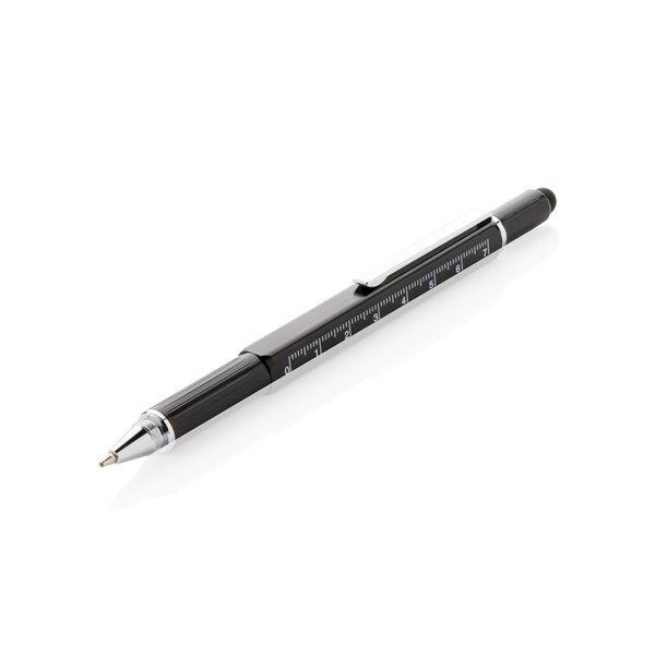 Stylo-outil en aluminium 5-en-1
