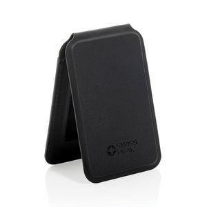 Swiss Peak P301.75 - Magstand porte-cartes magnétique pour téléphone en PU recyclé (RCS) avec support