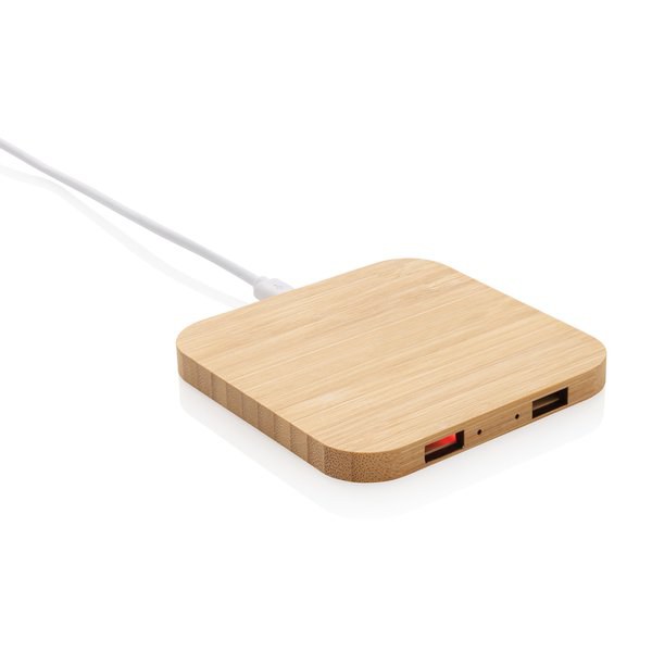 XD Collection P308.37 - Bamboo 10W wireless charger with USB