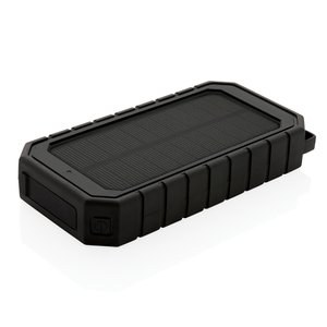XD Collection P322.45 - Batterie externe solaire en plastique recyclé certifié RCS avec charge sans fil 10 W